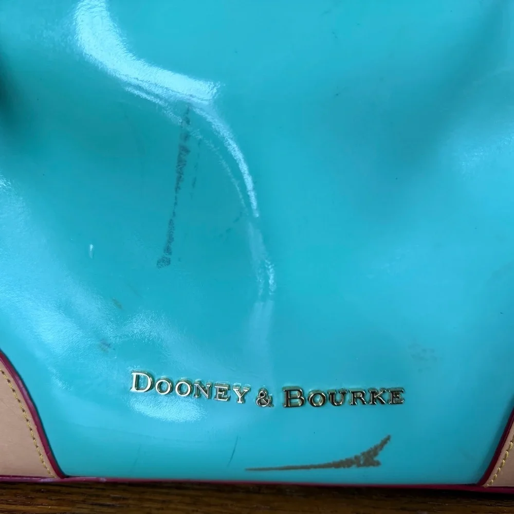 Dooney & Bourke Seafoam and Tan Leather Tote Bag - Picture 3 of 9